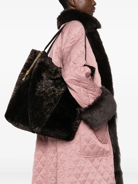 Chloé Spin shearling tote bag - Brown - zdjęcie produktu nr 2