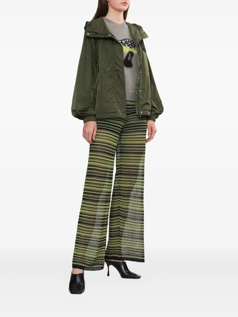 GANNI striped-pattern trousers - Black - zdjęcie produktu nr 2