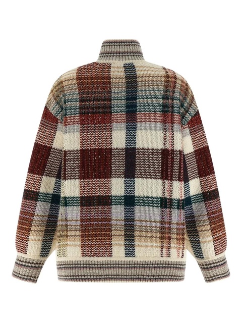 Missoni patterned high-neck cardigan - Neutrals - zdjęcie produktu nr 1