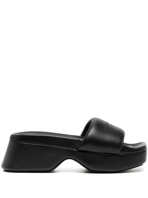 Alexander Wang Float logo-debossed platform slides - Black - zdjęcie produktu nr 1