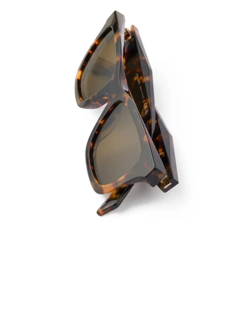 Prada Eyewear logo square-frame sunglasses - Brown - zdjęcie produktu nr 2