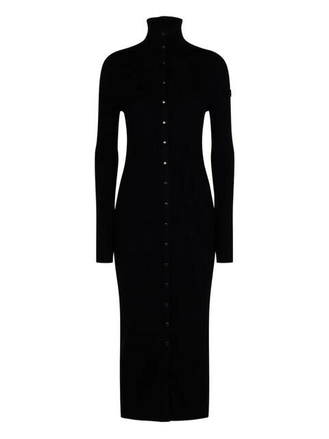 Moncler ribbed knit midi dress - Black - zdjęcie produktu nr 1