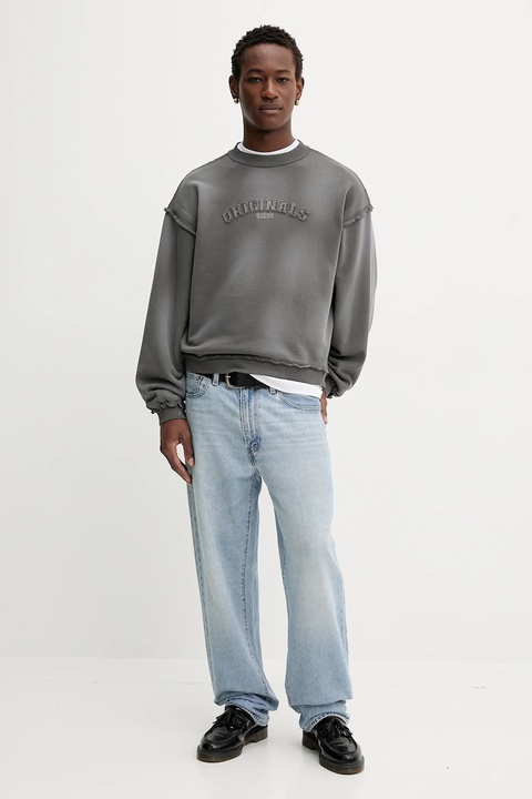 Guess Originals bluza bawełniana kolor szary z aplikacją M5BQ39 KCPR1 - zdjęcie produktu nr 2