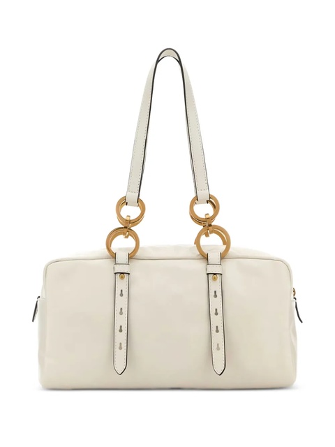 Prada ring-detail leather shoulder bag - White - zdjęcie produktu nr 2