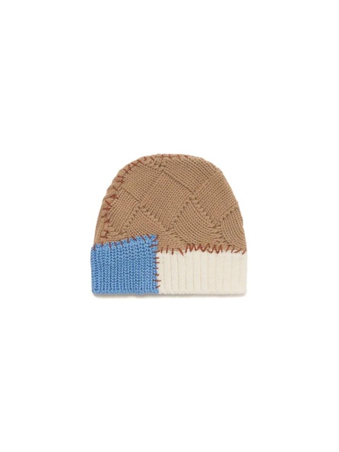 Marni cable-knit colour-block beanie - Neutrals - zdjęcie produktu nr 2