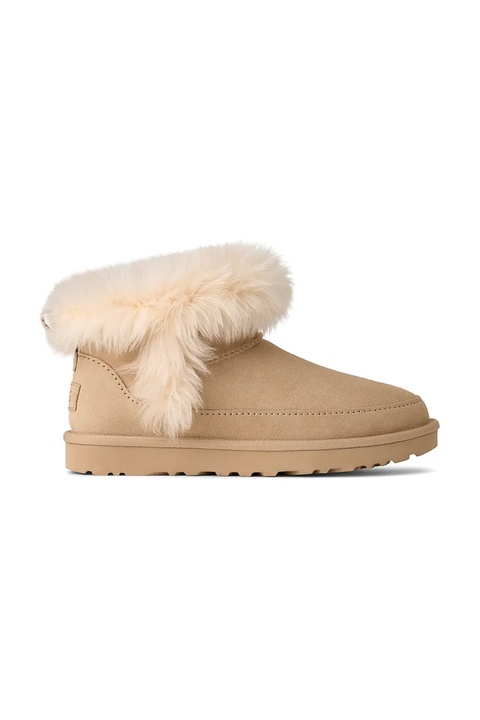 UGG śniegowce zamszowe Classic Ultra Mini Chalet kolor beżowy 1173832.SNDCS - zdjęcie produktu nr 1