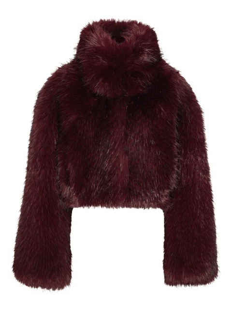 ROTATE BIRGER CHRISTENSEN high-neck cropped jacket - Red - zdjęcie produktu nr 1