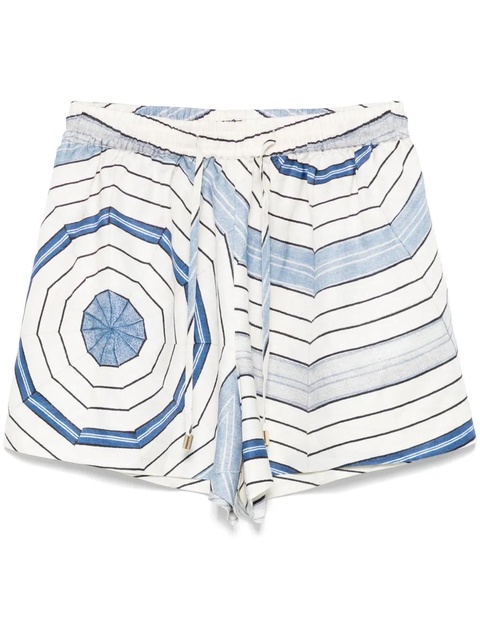 SANDRO x Louise Bourgeois geometric-print shorts - White - zdjęcie produktu nr 1