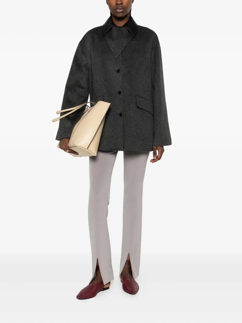 Nanushka contrast-collar wool jacket - Grey - zdjęcie produktu nr 1