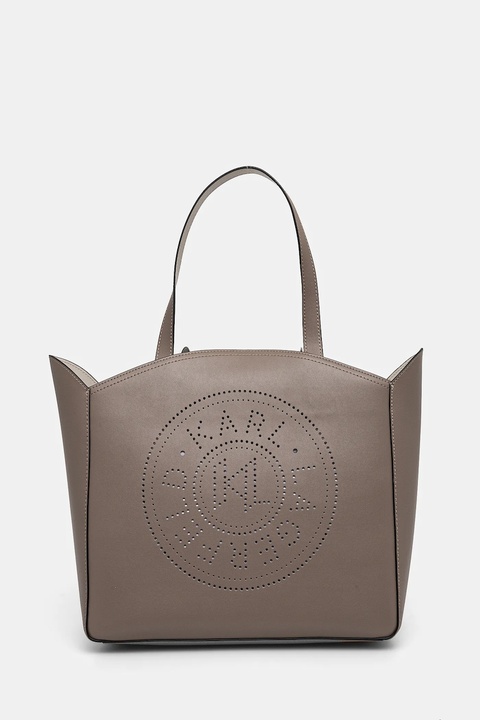 Karl Lagerfeld torebka skórzana kolor beżowy A1W30060 - zdjęcie produktu nr 1