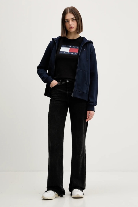 Tommy Jeans t-shirt bawełniany damski kolor czarny DW0DW22562 - zdjęcie produktu nr 2