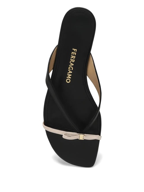 Ferragamo Abibi bow detail flip-flops - Black - zdjęcie produktu nr 2