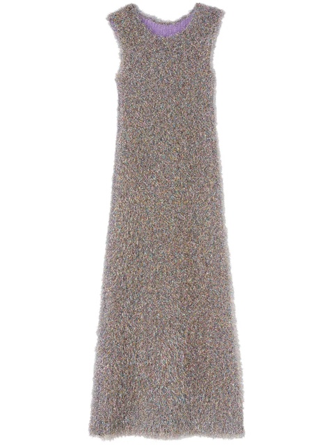 Jil Sander V-neck sleeveless midi dress - Silver - zdjęcie produktu nr 1