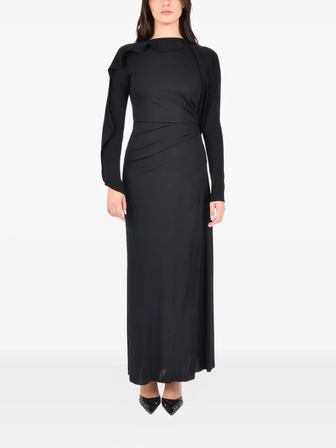 Victoria Beckham ruffled-detail maxi dress - Black - zdjęcie produktu nr 1