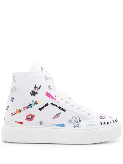 Zadig&Voltaire High Flash flatform sneakers - White - zdjęcie produktu nr 1