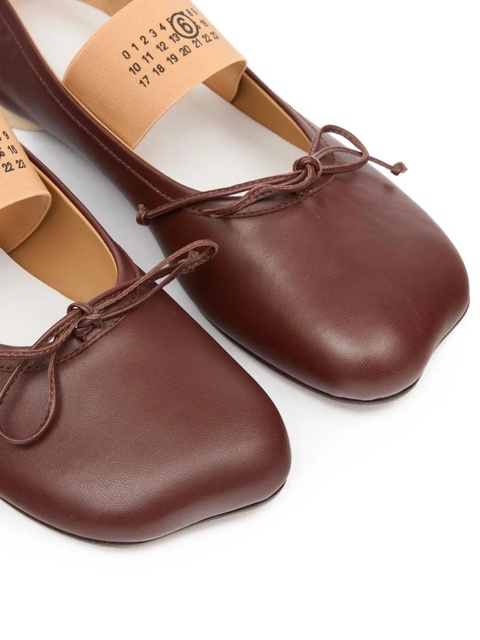 MM6 Maison Margiela Anatomic Numeric ballet flats - Brown - zdjęcie produktu nr 2