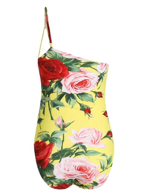Dolce & Gabbana floral-print swimsuit - Yellow - zdjęcie produktu nr 1