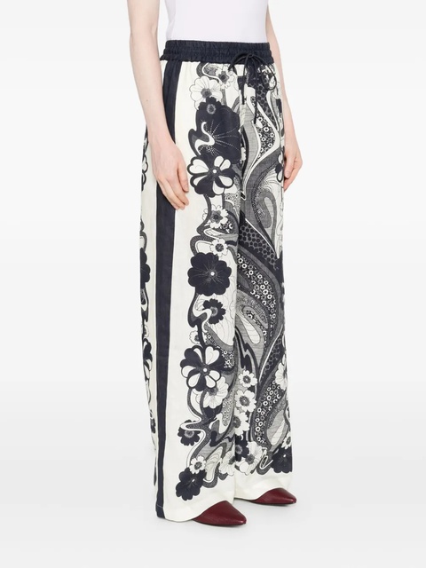 ALEMAIS floral-print linen trousers - Neutrals - zdjęcie produktu nr 2