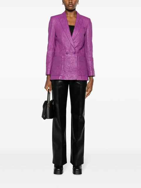 Zadig&Voltaire Visco crinkled leather blazer - Purple - zdjęcie produktu nr 1