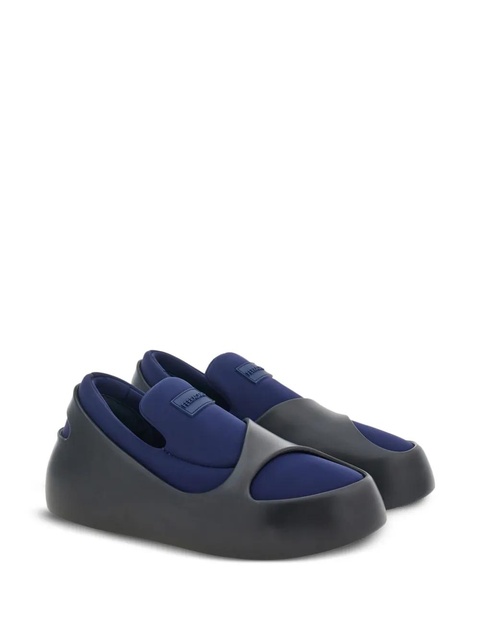 Ferragamo Hybrid logo-patch slip-on sneakers - Blue - zdjęcie produktu nr 1