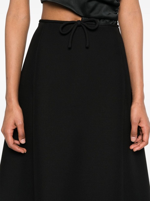 Valentino Garavani bow-detailed midi skirt - Black - zdjęcie produktu nr 2