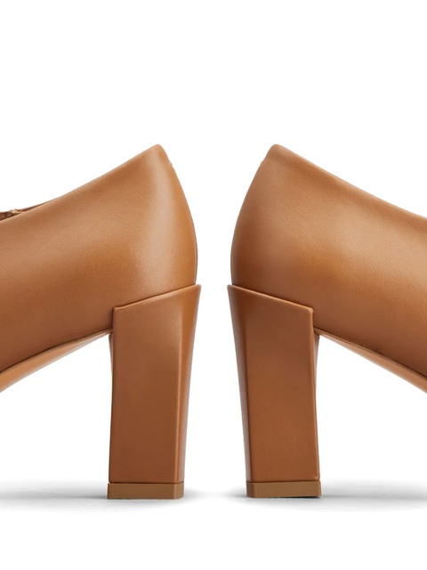 Tod's square-toe 85mm leather boots - Brown - zdjęcie produktu nr 2