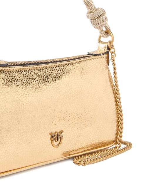 PINKO mini signature Love Birds buckle tote bag - Gold - zdjęcie produktu nr 2