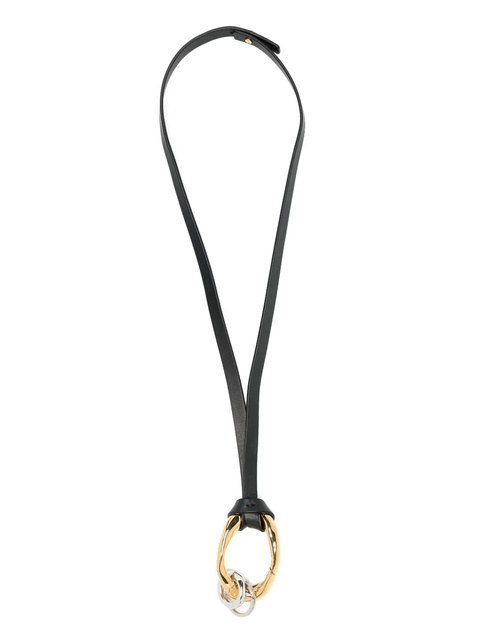 Jil Sander oversize-pendant leather chocker - Black - zdjęcie produktu nr 2