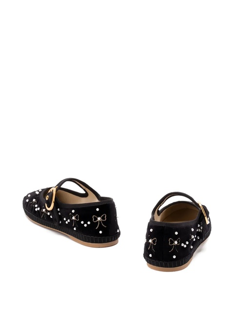 Valentino Garavani VLogo bow-embellished ballet flats - Black - zdjęcie produktu nr 1