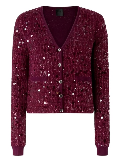 PINKO Mamma Mia sequin-embellished cardigan - Red - zdjęcie produktu nr 1