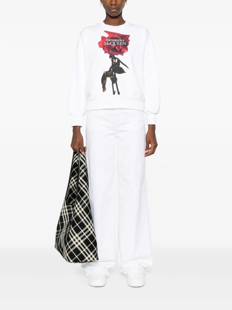 Alexander McQueen logo-plaque jeans - White - zdjęcie produktu nr 2