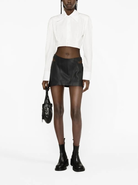 MISBHV faux-leather cut-out miniskirt - Black - zdjęcie produktu nr 2