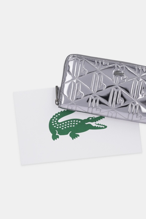 Lacoste portfel skórzany damski kolor srebrny NF5138HN - zdjęcie produktu nr 2