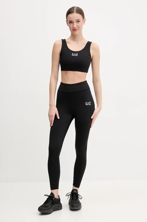EA7 Emporio Armani legginsy treningowe kolor czarny gładkie AF12625.7W000232 - zdjęcie produktu nr 2