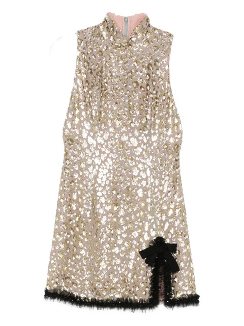 Alessandra Rich sequin-embellished high-neck dress - Grey - zdjęcie produktu nr 1