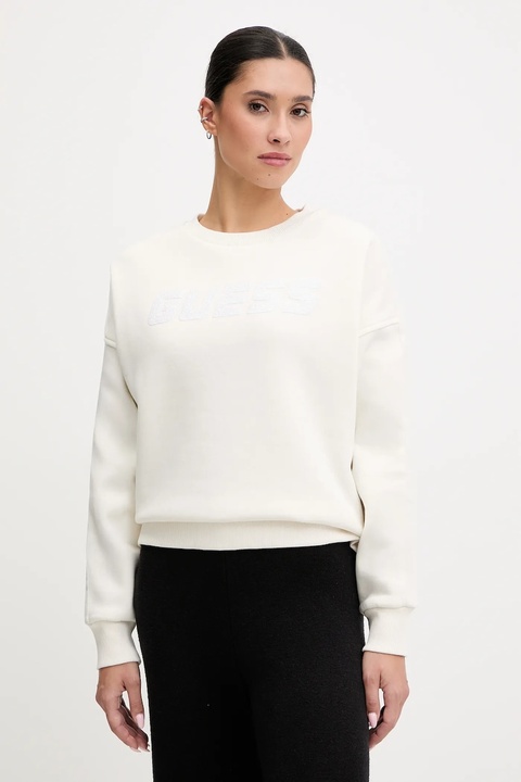 Guess bluza AELIA damska kolor beżowy gładka V5BQ10 KB681 - zdjęcie produktu nr 1