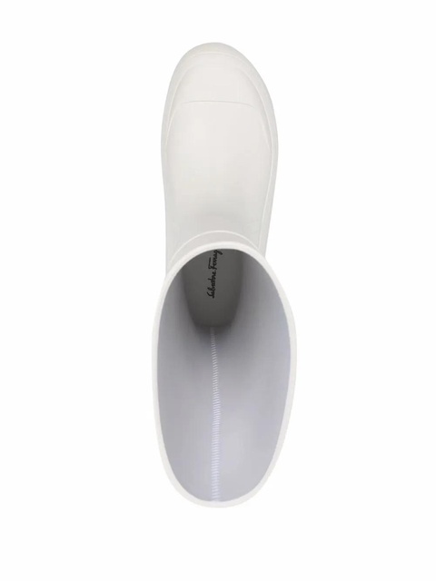 Ferragamo logo-embossed chunky rain boots - White - zdjęcie produktu nr 2