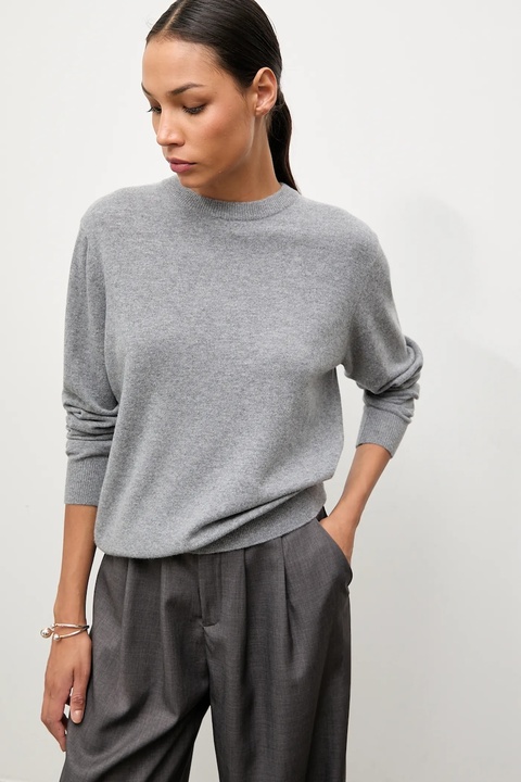Answear.LAB sweter z wełny merino damski kolor szary lekki - zdjęcie produktu nr 1