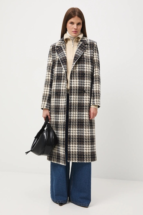 Medicine płaszcz z dodatkiem wełny kolor multicolor - zdjęcie produktu nr 1