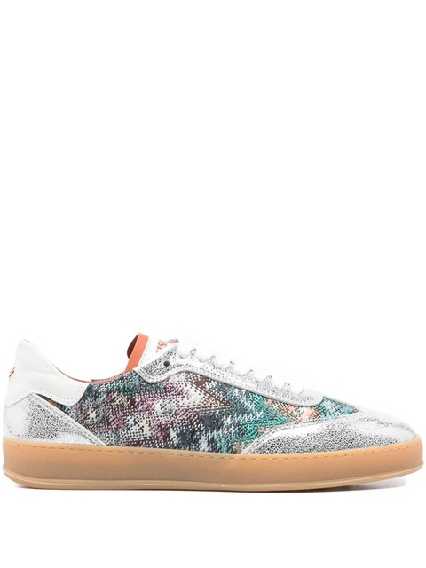 Missoni patterned leather sneakers - Grey - zdjęcie produktu nr 1