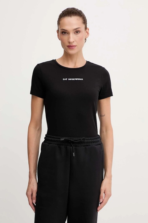 EA7 Emporio Armani t-shirt damski kolor czarny AF12115.7W000798 - zdjęcie produktu nr 1