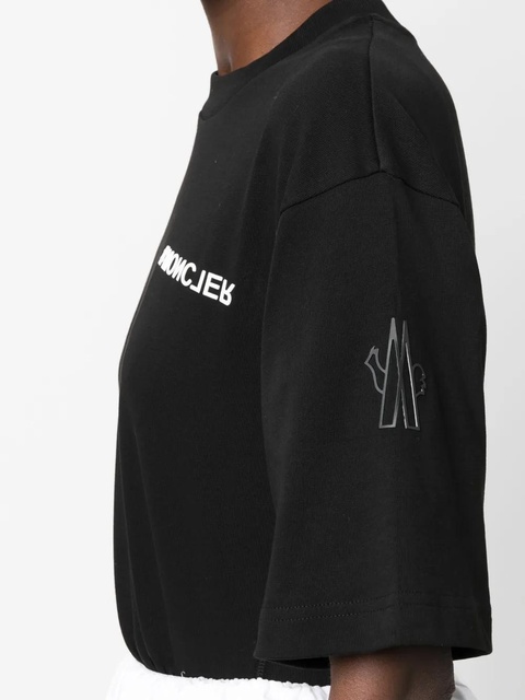 Moncler Grenoble Mountain logo-print cotton T-Shirt - Black - zdjęcie produktu nr 2