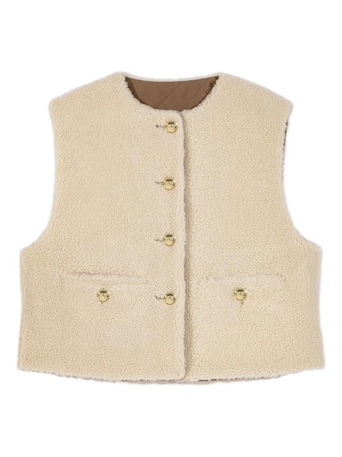 Maje quilted faux fur coat - Green - zdjęcie produktu nr 1