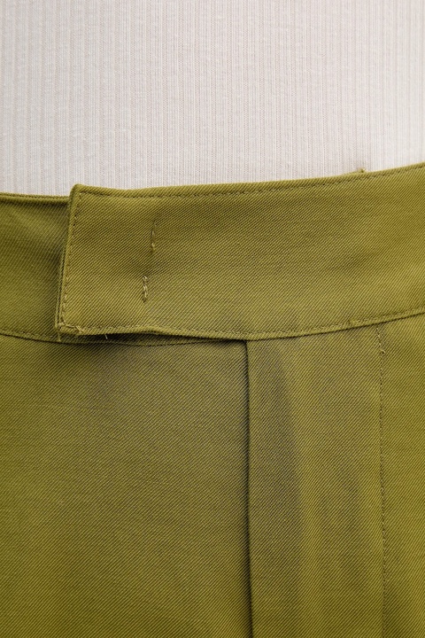 United Colors of Benetton spodnie damskie kolor zielony szerokie high waist 4K3ADF09Z - zdjęcie produktu nr 1