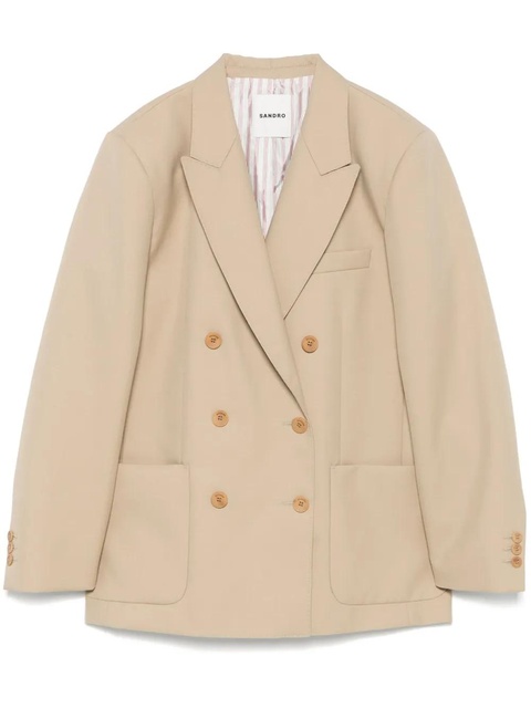 SANDRO double-breasted blazer - Brown - zdjęcie produktu nr 1