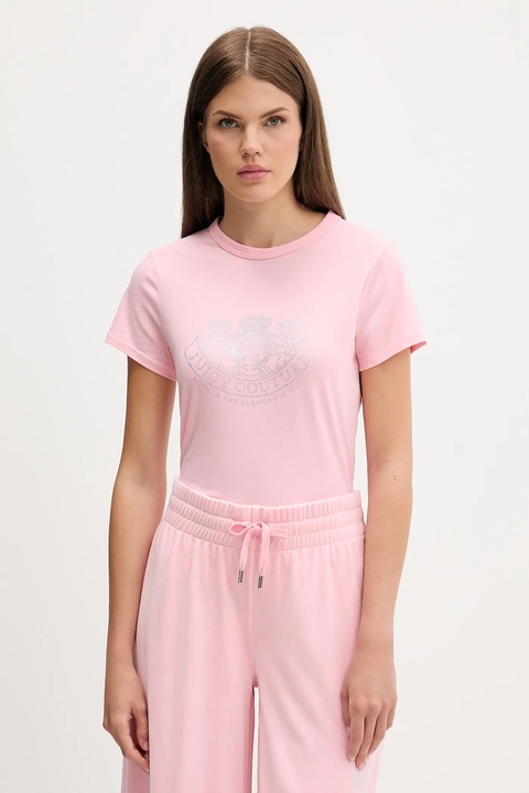 Juicy Couture t-shirt damski kolor różowy JCGTK225015 - zdjęcie produktu nr 1