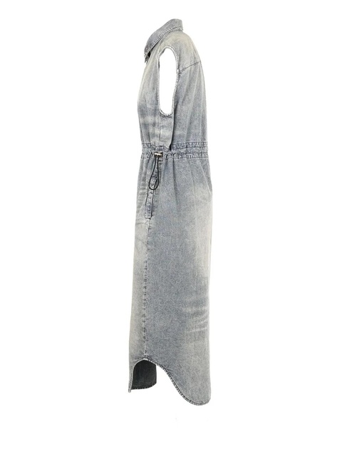 Diesel drawstring denim midi dress - Blue - zdjęcie produktu nr 2