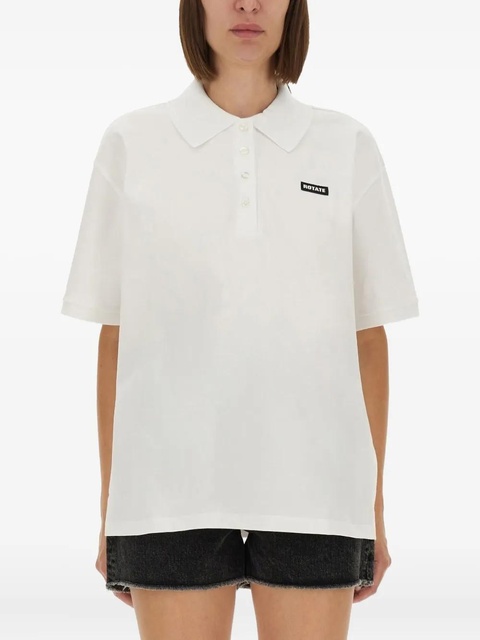 ROTATE BIRGER CHRISTENSEN buttoned logo-detail polo shirt - White - zdjęcie produktu nr 1