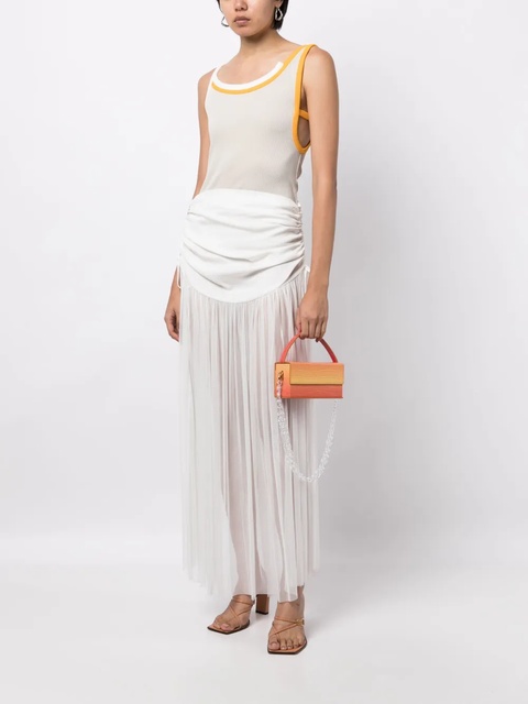 Christopher Esber sheer tulle-panel maxi skirt - White - zdjęcie produktu nr 2