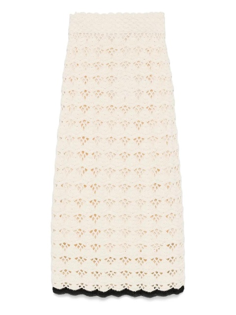 ZIMMERMANN Rhiannon midi skirt - Neutrals - zdjęcie produktu nr 1